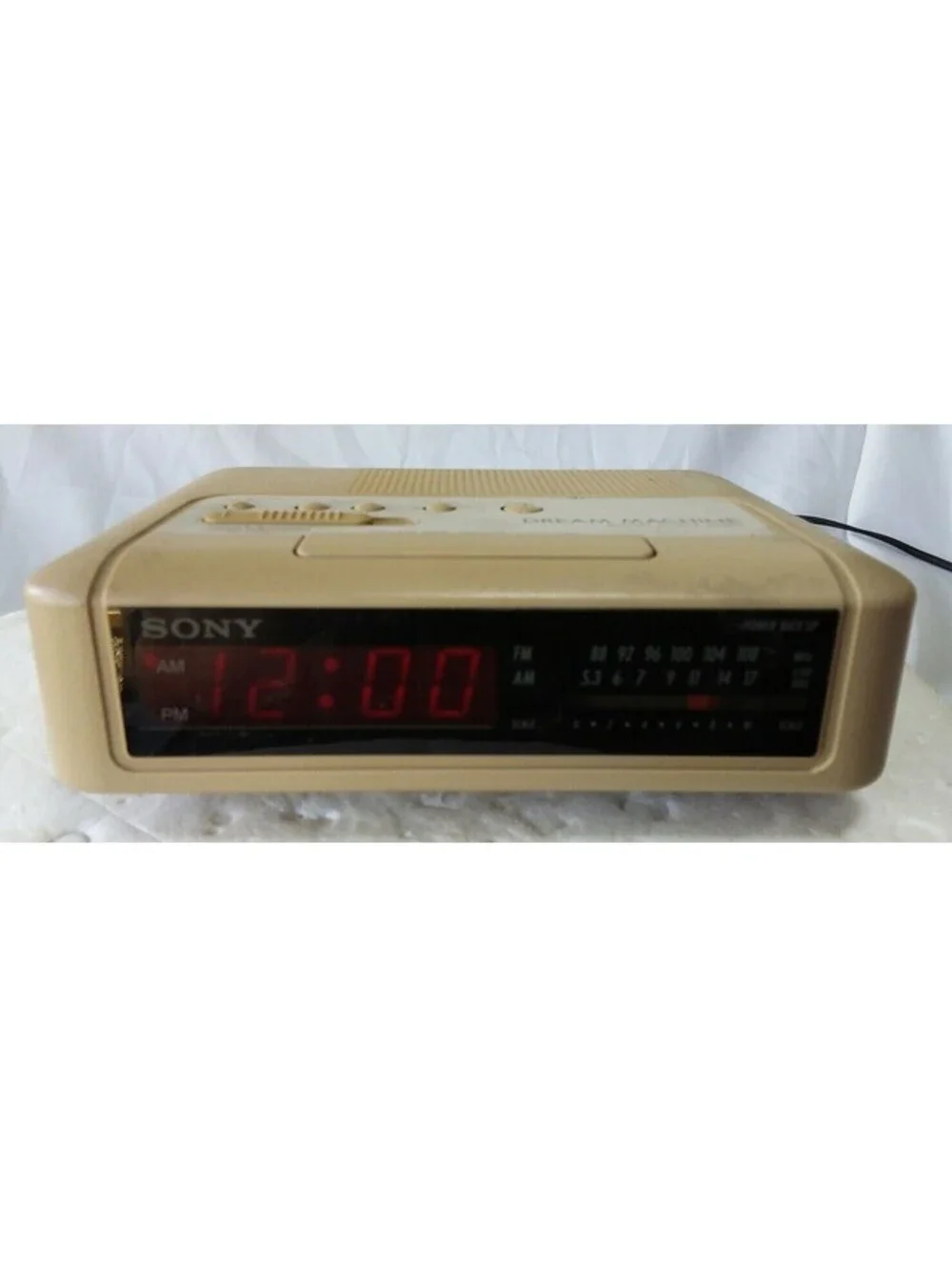Sony Dream Machine ICF-C240 AM FM Alarm Clock Radio 1989 Vintage AC Tested Work